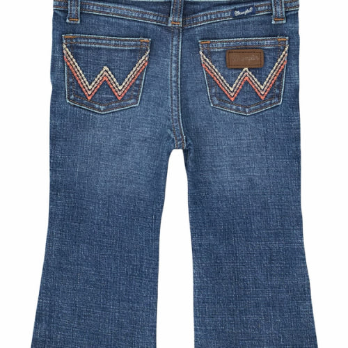 Wrangler Infant Girls' Dark Wash Bootcut Denim Jeans
