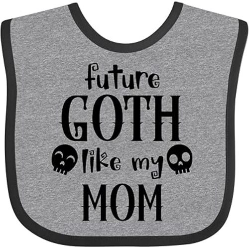 inktastic Future Goth Like My Mom with Skulls Baby Bib