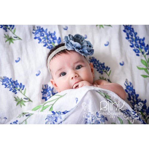 Bluebonnets Baby Muslin Swaddle Blanket: Soft & Breathable