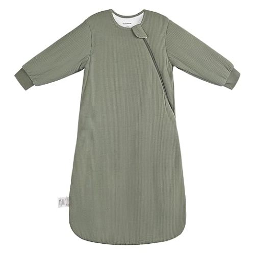 Rayon Made from Bamboo Sleep Sack 6-12 Months Long Sleeve Sleep Sack 1.5 Tog Supersoft Winter Baby Wearable Blanket with 2-Way Zipper Unisex Sleeping Bag for Babies Toddler