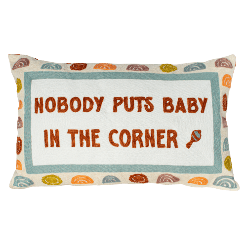 Nobody Puts Baby In The Corner Needlepoint Cushion