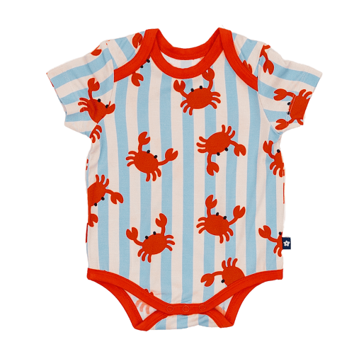 Larkspur Baby |Infant Bodysuit | Short Sleeve Bodysuit in Beach Buddies