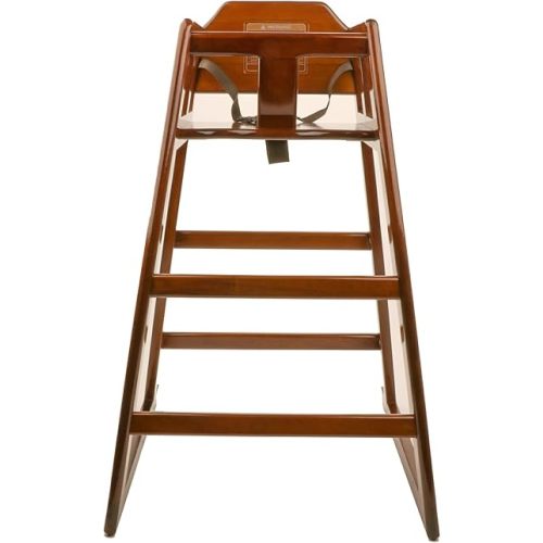 G.E.T. Stackable Wood High Chair for Restaurants and Home, 29" Tall, Mahogany
