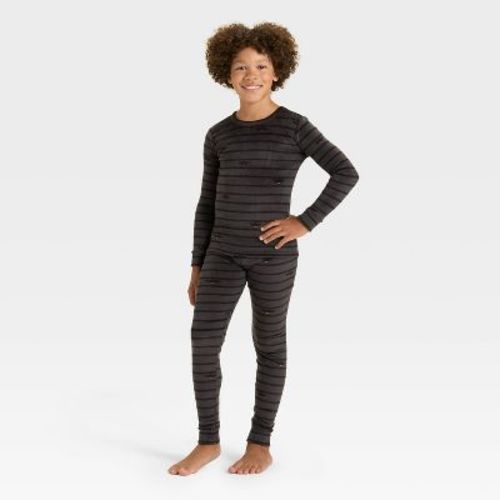Kids' Halloween Bats Long Sleeve Snuggly Soft Pajama Set - Cat & Jack™ Gray