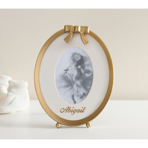 Ava Ribbon Oval Desktop Metal Frame (10"x8")