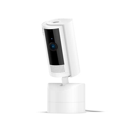 Ring Pan-Tilt Indoor Cam | See all around your home or business with 360° pan coverage, HD video, plus Two-Way Talk (2024 release) | White