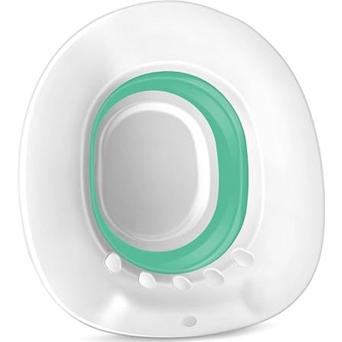 RUGUO Sitz Bath for Toilet Seat - Yoni Steam Seat - Sitz Bath for Hemorrhoids and Postpartum Care - Portable Bidet BPA Free - Foldable Basin for Epsom Salt Soak - Green
