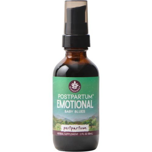 WishGarden Herbs Postpartum Emotional Baby Blues - Plant-Based Herbal Supplement w/St. John's Wort, Black Cohosh, Passionflower & Motherwort Supports Emotional Sensitivity, Moments of Overwhelm, 2oz
