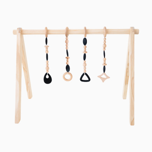 Poppyseed Play Wooden Baby Gym - Black