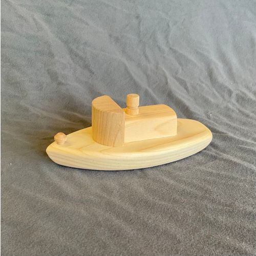 tug boat wooden toy