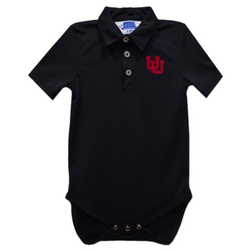 Utah Utes Vive La Fete Infant Polo Bodysuit - Black