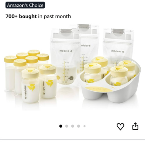 Medela Breast Milk Storage Solution Set, Breastfeeding Supplies & Containers, Breastmilk Organizer, Made Without BPA