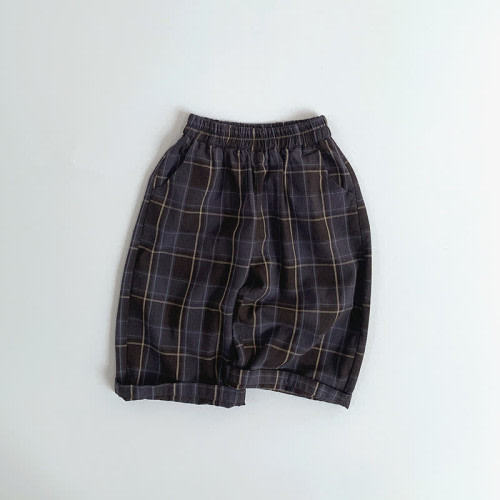 Toddler Plaid British Style Loose Pants