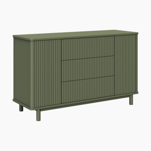 babyletto Pogo Tambour Assembled Dresser - Olive