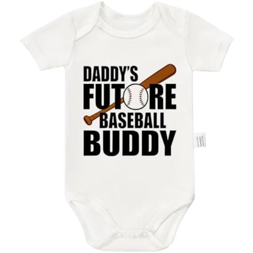 Daddy's Future Soccer Buddy Bodysuit, Gender Neutral Baby Clothes, Funny Infant Fashion Short Sleeve Sports Suit
