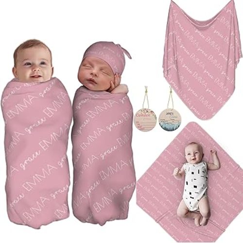 Personalized Baby Swaddle with Name, Baby Name Blanket, Personalized Baby Blanket, Custom Baby Blanket, Custom Newborn Baby Gift