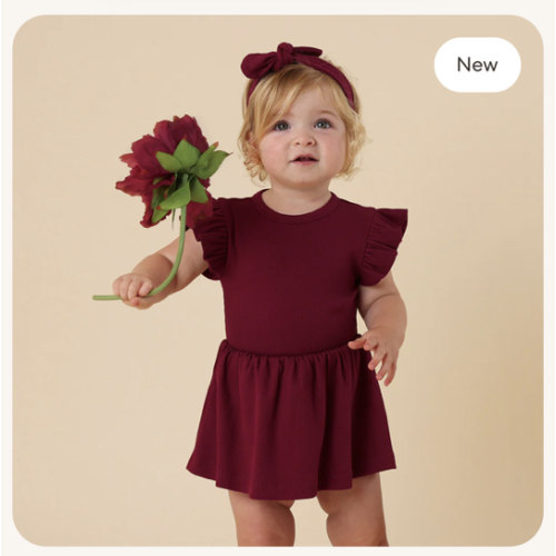 Raspberry Organic Baby & Toddler Dress | Snuggle Hunny