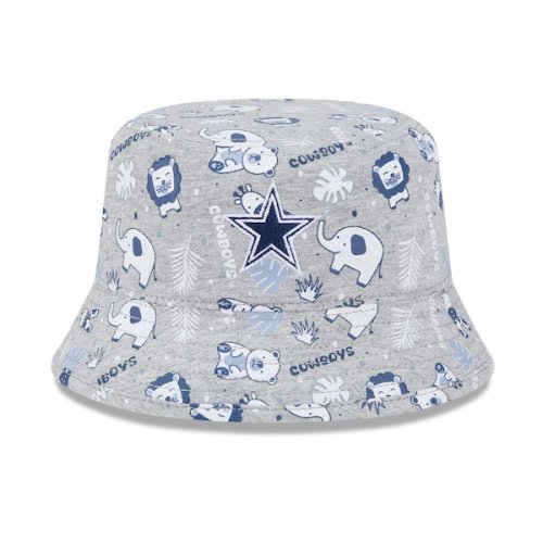 Infant New Era Gray Dallas Cowboys Animal Bucket Hat