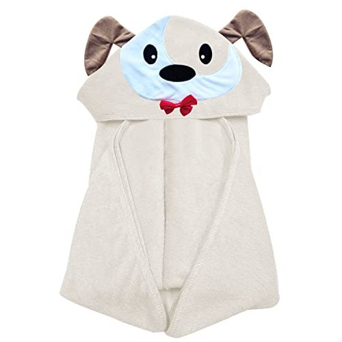 YOYOO Baby Bath Towel – Viscose Derived from Bamboo, Baby Hooded Towels - Newborn Essential Cute Brown Dog-Perfect Baby Registry Gifts for Boy Girl