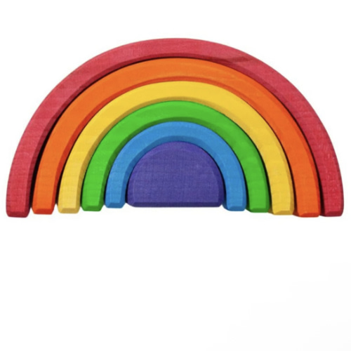 Wooden Rainbow Tunnel - 6 Piece