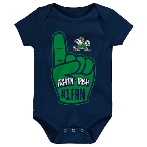 Newborn & Infant Navy Notre Dame Fighting Irish #1 Fan Foam Finger Bodysuit