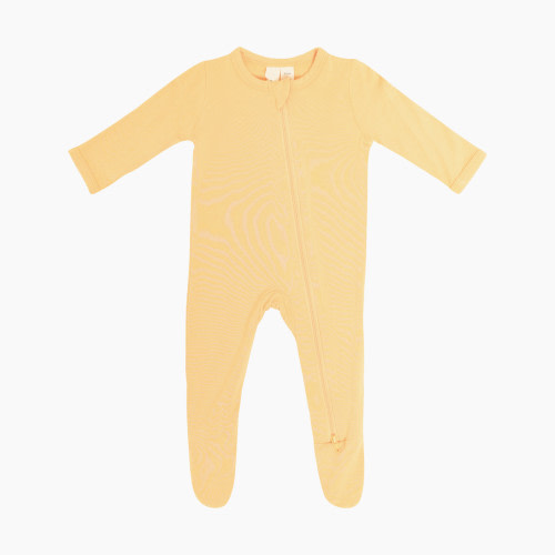 Kyte Baby Bamboo Zipper Footie - Honey, Newborn