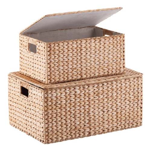 The Container Store Artisan Rush Hinged-Lid Box | The Container Store