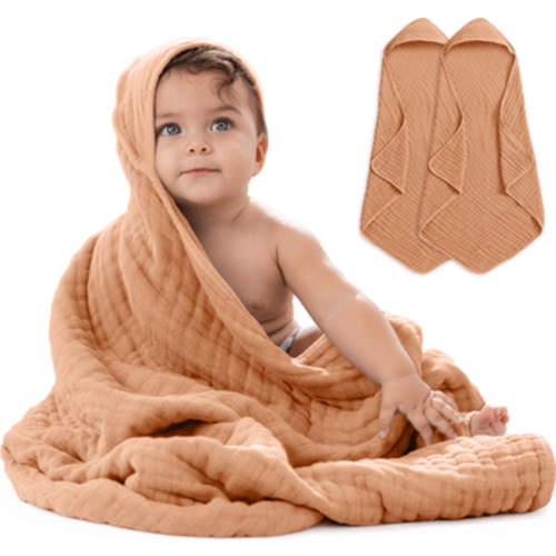 Hooded Baby Towels - 6 Layers, Pack of 2