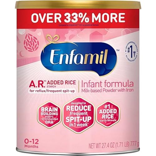 Enfamil A.R. Baby Formula Proven to Reduce Spit-Up, 27.4 oz
