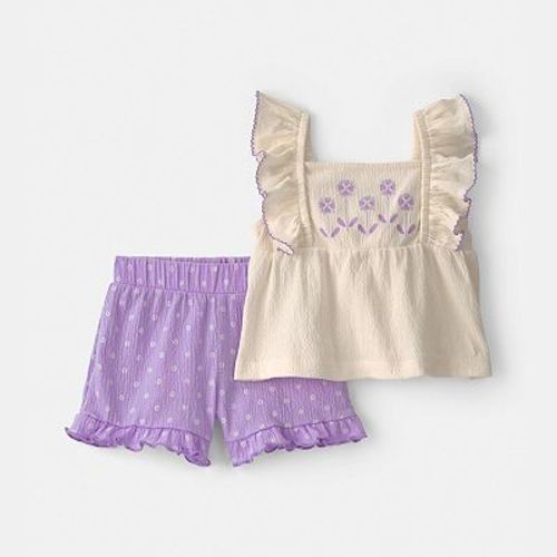 Baby Girl Carter's 2-Piece Floral Top & Short Set