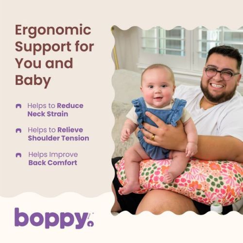 Boppy New Nursing Pillow - Pink Tropical Flowers