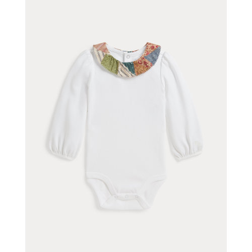 Ruffle-Overlay Cotton Interlock Bodysuit for Baby Girls | Ralph Lauren