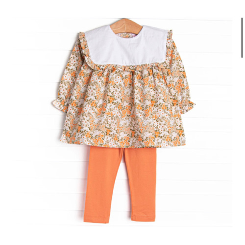 Forest Floor Florals Legging Set, Orange – Stitchy Fish