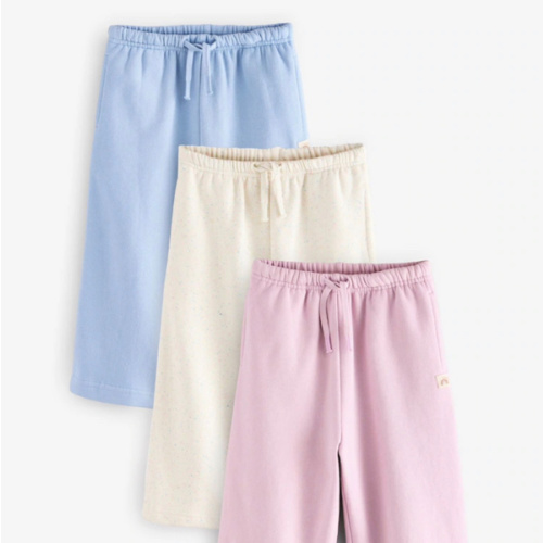 Buy Pink/Blue/Oatmeal Wide Leg Joggers 3 Pack (3mths-7yrs) from Next USA