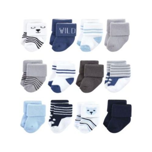 Baby Boys Hudson Plush Terry Socks 12 Pack