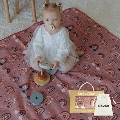 55"x55"Jumbo Thick 4-Layer Baby Splat Mat for Under High Chair, Large Heavy Duty Waterproof Spill Mat, Washable, Extra Anti-Slip Floor Protector for Arts,Crafts,Mess Mat
