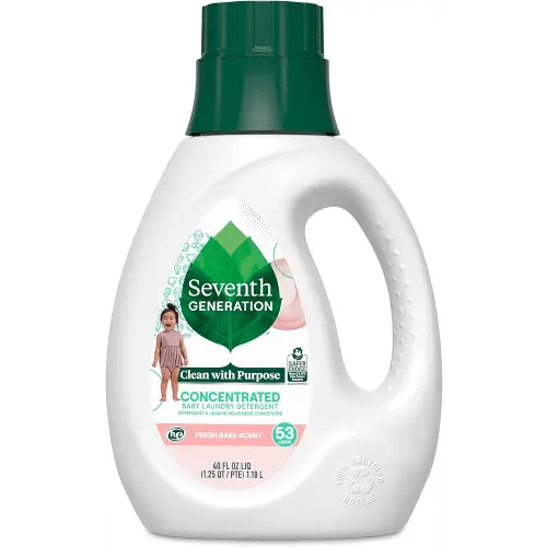 Seventh Generation Concentrated Baby Laundry Detergent, Stain Fighting Formula, Fresh Scent, 40 oz (53 Loads)