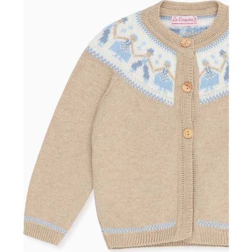 Oatmeal Aubrey Cotton Baby Cardigan - La Coqueta | Maisonette