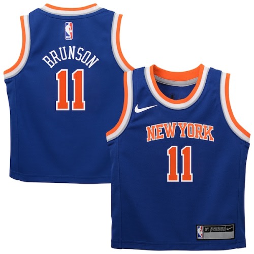 Toddler New York Knicks Jalen Brunson Nike Blue Replica Swingman Jersey - Icon Edition