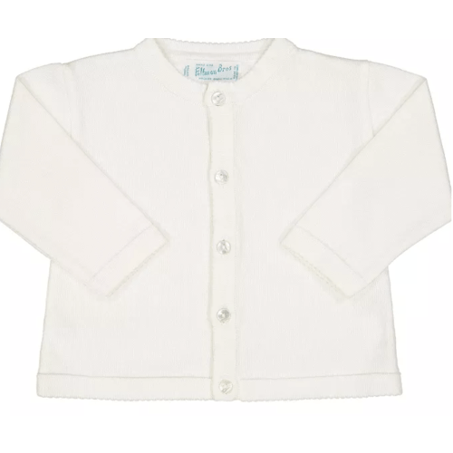 Feltman Brothers Classic Knit Cardigan - Ivory (6M or 9M)