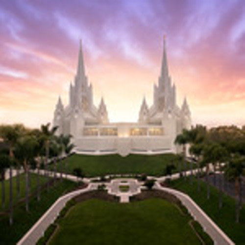 San Diego Sunrise Aerial - San Diego California Temple - Alan Fullmer