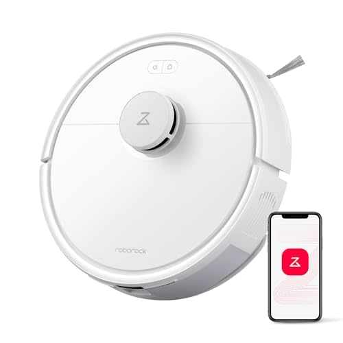 roborock Q7 L5 Robot Vacuum and Mop Combo, 8,000Pa Suction, Upgraded from Q5 Pro, Dual Anti-Tangle System, LiDAR Navigation, No-Go Zones, Self-Charging Robotic Vacuum Cleaner, White