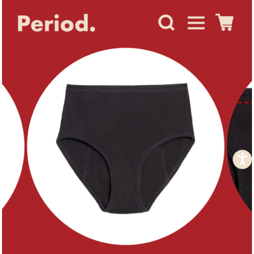 The Extra Coverage High Waisted Period. in Organic Cotton For Heavy Flows