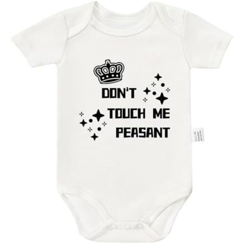 Don't Touch Me Peasant Bodysuit, Gender Neutral Baby Clothes, Toddler Short Sleeves Jumpsuits, Funny Newborn Gifts
