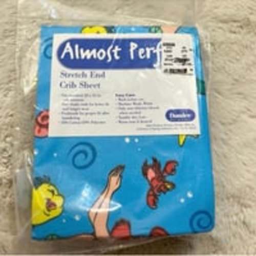 Vintage Disney The Little Mermaid Toddler/crib Bed Sheet New!
