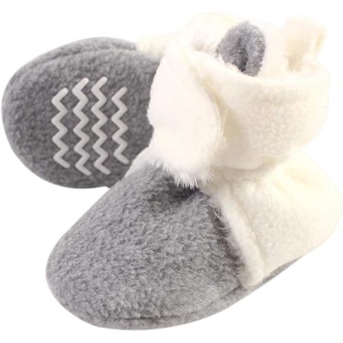 Hudson Baby Unisex Baby Cozy Fleece and Faux Sherpa Booties