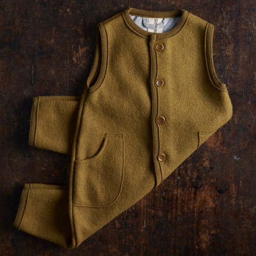Baby & Kids Earth Playsuit - Boiled Merino Wool