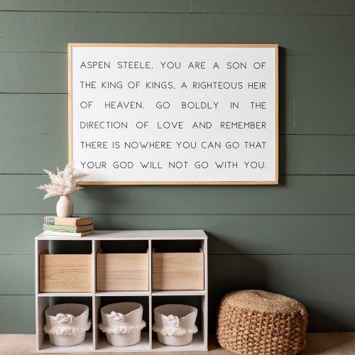 Custom Boys Name Wood Sign: "Son Of The King" Nursery Decor