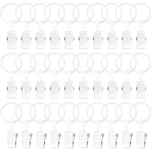 POVETIRE 30 Metal Rings Hooks, Hanging Baby Headband Brackets Metal Clips - Bow Manager Clips - Baby Bibs Manager Clips - Wall Decoration for Kindergarten Newborn Girls and Boys' Rooms