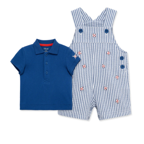 Baseball Woven Shortall Set (3M-12M)